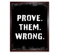Artery8 Wall Art Print Exercise Prove Them Wrong Inspirational Positive Motivational Gym Workout Living Room Aesthetic Art Framed | Size: W12" x H16" Artery8 Brown W12" x H16"