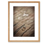 Artery8 Wall Art Print Family Love Smiled You Knew Marriage Framed in Beige | Size: W7" x H9" Artery8 Beige W7" x H9"
