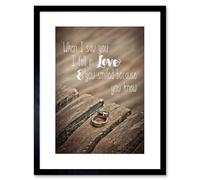 Artery8 Wall Art Print Family Love Smiled You Knew Marriage Framed in Black | Size: W7" x H9" Artery8 Black W7" x H9"