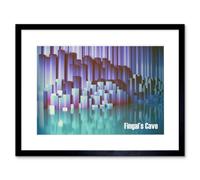 Artery8 Wall Art Print Fingals Cave Staffa Scotland Scottish Landmark Abstract Framed Art 9X7 Inch