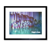 Artery8 Wall Art Print Fingals Cave Staffa Scotland Scottish Landmark Abstract Framed Art in Black | Size: W7" x H9" Artery8 Black W7" x H9"