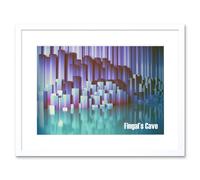 Artery8 Wall Art Print Fingals Cave Staffa Scotland Scottish Landmark Abstract Framed Art in White | Size: W7" x H9" Artery8 White W7" x H9"
