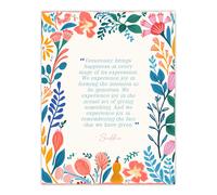 Artery8 Unframed Wall Art Generosity Brings Happiness Buddhist Mindfulness Quote - 12X16 Inch