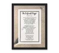 Artery8 Wall Art Print God Jesus Foot Prints In The Sand Poem Inspirational Large Framed Wall Décor Art in Light Oak | Size: W18" x H24" Artery8 Light Oak W18" x H24"