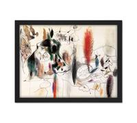Artery8 Wall Art Print Gorky Arshile Composition II Expressionist Painting Large Framed Wall Décor Art in Brown | Size: W18" x H24" Artery8 Brown W18" x H24"