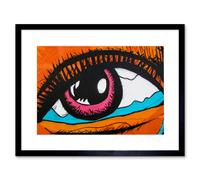 Artery8 Wall Art Print Graffiti Mural Crying Eye Eyeball Framed in Black | Size: W7" x H9" Artery8 Black W7" x H9"