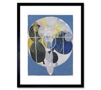 Artery8 Wall Art Print Hilma Af Klint Abstract Circles Artwork Framed 9X7 Inch in Black | Size: W7" x H9" Artery8 Black W7" x H9"