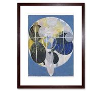 Artery8 Wall Art Print Hilma Af Klint Abstract Circles Artwork Framed 9X7 Inch in Brown | Size: W7" x H9" Artery8 Brown W7" x H9"