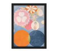 Artery8 Wall Art Print Hilma Af Klint Group Iv No 2 Ten Largest Youth Large Framed Wall Décor Art in Black | Size: W18" x H24" Artery8 Black W18" x H24"