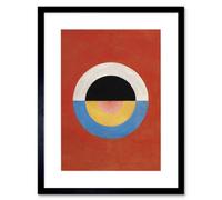 Artery8 Wall Art Print Hilma Af Klint Svanen Abstract Circles Artwork Framed 9X7 Inch