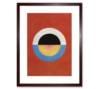 Artery8 Wall Art Print Hilma Af Klint Svanen Abstract Circles Artwork Framed 9X7 Inch in Brown | Size: W7" x H9" Artery8 Brown W7" x H9"