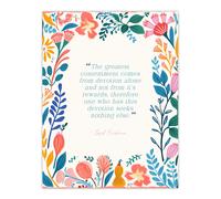 Wall Art Print Hinduism Devotion Lord Krishna Veda Hindu Quote Floral Poster Artery8 Multi W24 inch x H32 inch