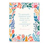 Wall Art Print Hinduism Illuminated Soul Bhaskarananda Hindu Quote Floral Poster Artery8 Multi W24 inch x H32 inch
