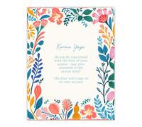 Artery8 Wall Art Print Hinduism Karma Yoga Veda Hindu Faith Gods Quote Floral Poster | Size: W18" x H24" Artery8 Multicolor W18" x H24"