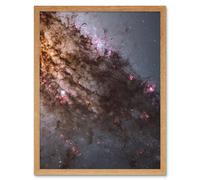 Artery8 Wall Art Print Hubble Space Astronomy Active Galaxy Centaurus A Galactic Nucleus Stellar Birth In Elliptical Disk Gas Dust w/ Supermassive Artery8 Beige W12" x H16"