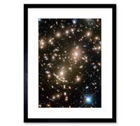 Artery8 Wall Art Print Hubble Space Astronomy Asteroids In Hubble Frontier Field Abell 370 Galaxy Cluster Gravitational Lensing Asteroid Trails Artery8 Black W7" x H9"