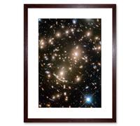 Artery8 Wall Art Print Hubble Space Astronomy Asteroids In Hubble Frontier Field Abell 370 Galaxy Cluster Gravitational Lensing Asteroid Trails Artery8 Brown W7" x H9"