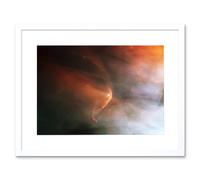 Artery8 Wall Art Print Hubble Space Astronomy Bow Shock Near Young Star LL Ori In Orion's Great Nebula Solar Wind & Streams Of Gas Creating Crescent Artery8 White W7" x H9"