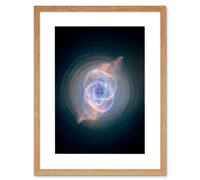 Artery8 Wall Art Print Hubble Space Astronomy Cat's Eye Planetary Nebula Dying Star Sculpture Gas Dust Spherical Mass Pulse Ejections Bright Bull's Artery8 Beige W7" x H9"