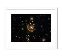 Artery8 Wall Art Print Hubble Space Astronomy Einstein Molten Ring Galaxy Phenomenon Gravitational Lensing Distant Galaxy Peak Epoch Starbirth Cosmic Artery8 White W7" x H9"