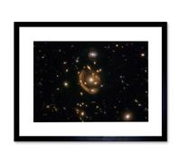 Artery8 Wall Art Print Hubble Space Astronomy Einstein Molten Ring Galaxy Phenomenon Gravitational Lensing Distant Galaxy Peak Epoch Starbirth Cosmic Artery8 Black W7" x H9"