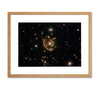 Artery8 Wall Art Print Hubble Space Astronomy Einstein Molten Ring Galaxy Phenomenon Gravitational Lensing Distant Galaxy Peak Epoch Starbirth Cosmic Artery8 Beige W7" x H9"