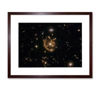 Artery8 Wall Art Print Hubble Space Astronomy Einstein Molten Ring Galaxy Phenomenon Gravitational Lensing Distant Galaxy Peak Epoch Starbirth Cosmic Artery8 Brown W7" x H9"