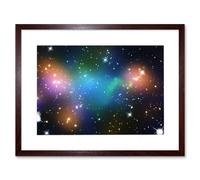 Artery8 Wall Art Print Hubble Space Astronomy Galaxy Cluster Abell 520 HST-CFHT-CXO Colourful Galaxies Dark Matter Hot Gas Caused Intergalactic Artery8 Brown W7" x H9"
