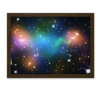 Artery8 Wall Art Print Hubble Space Astronomy Galaxy Cluster Abell 520 HST-CFHT-CXO Colourful Galaxies Dark Matter Hot Gas Caused Intergalactic Artery8 Brown W12" x H16"