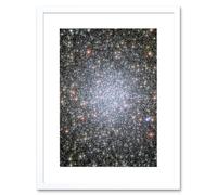 Artery8 Wall Art Print Hubble Space Astronomy Globular Cluster 47 Tucanae 3000 Bright White Dwarf Exodus From The Stellar Group Core In Milky Way Artery8 White W7" x H9"