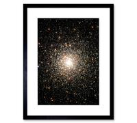 Artery8 Wall Art Print Hubble Space Astronomy Globular Cluster M80 Ancient Star Swarm In The Milky Way Galaxy Blue Stragglers Observed Using WFPC2 Artery8 Black W7" x H9"