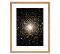 Artery8 Wall Art Print Hubble Space Astronomy Globular Cluster M80 Ancient Star Swarm In The Milky Way Galaxy Blue Stragglers Observed Using WFPC2 Artery8 Beige W7" x H9"