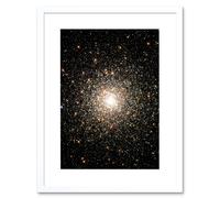 Artery8 Wall Art Print Hubble Space Astronomy Globular Cluster M80 Ancient Star Swarm In The Milky Way Galaxy Blue Stragglers Observed Using WFPC2 Artery8 White W7" x H9"