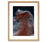 Artery8 Wall Art Print Hubble Space Astronomy Horsehead Nebula In Orion Constellation Star Birthing Ethereal Formation Rising From Interstellar Artery8 Beige W7" x H9"