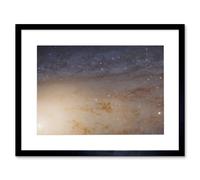 Artery8 Wall Art Print Hubble Space Astronomy M31 Phat Mosaic Andromeda Galaxy Disk Evolution Star Clusters & Cosmic Dust Clouds Artwork Framed 9X7 Artery8 Black W7" x H9"