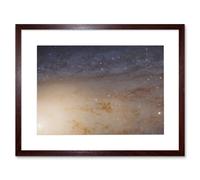 Artery8 Wall Art Print Hubble Space Astronomy M31 Phat Mosaic Andromeda Galaxy Disk Evolution Star Clusters & Cosmic Dust Clouds Artwork Framed 9X7 Artery8 Brown W7" x H9"