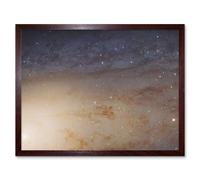 Artery8 Wall Art Print Hubble Space Astronomy M31 Phat Mosaic Andromeda Galaxy Disk Evolution Star Clusters & Cosmic Dust Clouds Art Framed Artery8 Brown A4