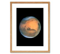 Artery8 Wall Art Print Hubble Space Astronomy Mars Near Opposition 1995-2005: 2001 Regional Dust Storm On Red Planet At Its Closest Approach To Earth Artery8 Beige W7" x H9"