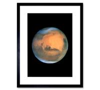 Artery8 Wall Art Print Hubble Space Astronomy Mars Near Opposition 1995-2005: 2001 Regional Dust Storm On Red Planet At Its Closest Approach To Earth Artery8 Black W7" x H9"
