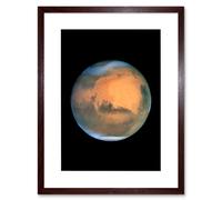 Artery8 Wall Art Print Hubble Space Astronomy Mars Near Opposition 1995-2005: 2001 Regional Dust Storm On Red Planet At Its Closest Approach To Earth Artery8 Brown W7" x H9"