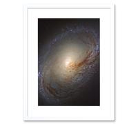Artery8 Wall Art Print Hubble Space Astronomy NGC 3368 Orange Blue Galaxy Also Known As Messier 96 Starbirth Occurring Along Dark Dust Gas Filaments Artery8 White W7" x H9"