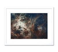 Artery8 Wall Art Print Hubble Space Astronomy Panoramic View Of Bright Turbulent Stellar Birth Region 30 Doradus Tarantula Nebula Extragalactic Large Artery8 White W7" x H9"