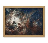 Artery8 Wall Art Print Hubble Space Astronomy Panoramic View Of Bright Turbulent Stellar Birth Region 30 Doradus Tarantula Nebula Extragalactic Large Artery8 Beige A4
