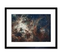 Artery8 Wall Art Print Hubble Space Astronomy Panoramic View Of Bright Turbulent Stellar Birth Region 30 Doradus Tarantula Nebula Extragalactic Large Artery8 Black W7" x H9"