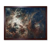 Artery8 Wall Art Print Hubble Space Astronomy Panoramic View Of Bright Turbulent Stellar Birth Region 30 Doradus Tarantula Nebula Extragalactic Large Artery8 Brown W12" x H16"
