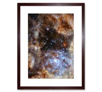 Artery8 Wall Art Print Hubble Space Astronomy Star Cluster R136 Spectroscopic Study Of The Central Region Of Tarantula Nebula In The Large Magellanic Artery8 Brown W7" x H9"
