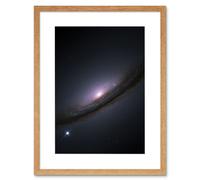 Artery8 Wall Art Print Hubble Space Astronomy Supernova 1994D In Lenticular Galaxy NGC 4526 Star Explosions & Supermassive Black Hole In Disc Center Artery8 Beige W7" x H9"