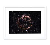 Artery8 Wall Art Print Hubble Space Astronomy Supernova Remnant Cassiopeia March 2004 Composite Structure Star Fragments Youngest Stellar Explosion Artery8 White W7" x H9"