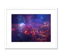 Artery8 Wall Art Print Hubble Space Astronomy The Great Observatories Examine The Galactic Center Region Of Milky Way Galaxy Chandra Observatory Artery8 White W7" x H9"