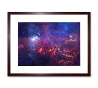 Artery8 Wall Art Print Hubble Space Astronomy The Great Observatories Examine The Galactic Center Region Of Milky Way Galaxy Chandra Observatory Artery8 Brown W7" x H9"